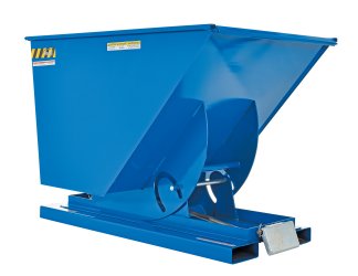 Vestil Self-Dumping Steel Hopper — Bumper Release, 4,000-Lb. Capacity, 1/4 Cubic Yard Volume